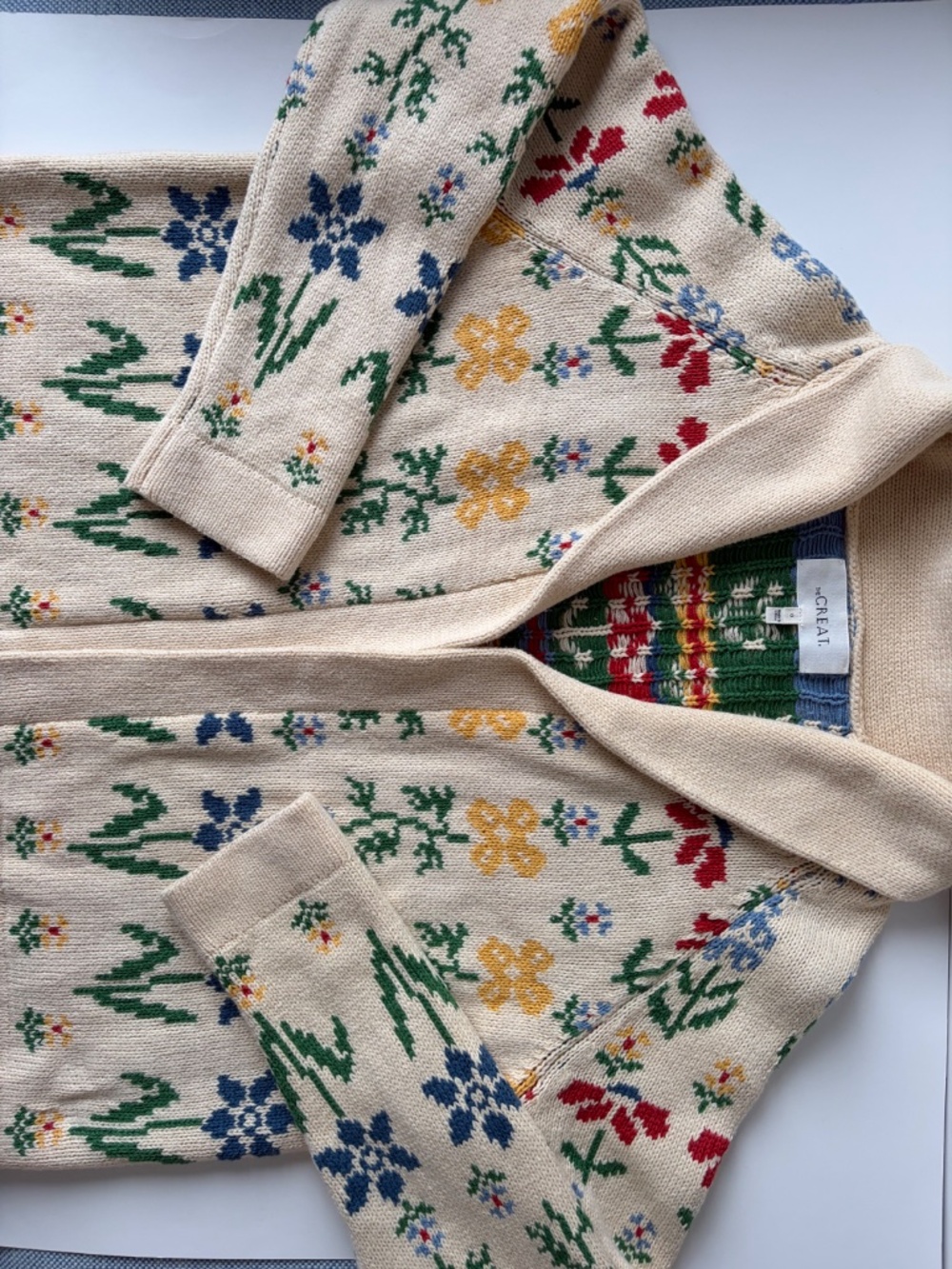 The Great Garden Lodge Cardigan Cream 0/XS - Picture 4 of 15